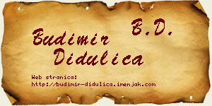 Budimir Didulica vizit kartica